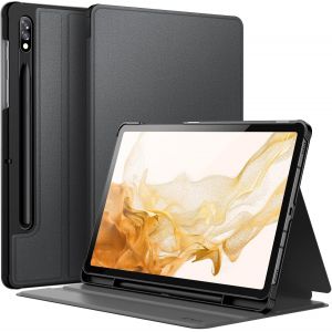 Coque Pour Samsung Galaxy Tab S8 2022/S7 2020 11 Pouces Avec S Pen Porte-Stylet, Fine Folio Protecteur Tablette Housse Étui, Multi-Angle Affichage (Noir).[F126] - Neuf