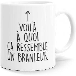 Eryi-Mug Humour Homme Branleur Tasse Message Drôle Rigolo. Idée Cadeau Original Marrant Pour Ami Couple Collègue Frère Pote Copain Mari Fiancé Anniversaire Noël St Valentin. - Neuf
