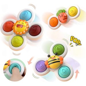 Lot De 3 Jouets De Bain À Ventouse Pour Bébé - Neuf