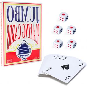 Mdy-Cartes ¿¿ Jouer Au Poker G¿¿Ant, Jumbo Poker Cards, Jeu Carte Jumbo Plastique, Jeux De Carte G¿¿Antes, Jeux De Cartes Pour Bbq En Famille Et Poker Au Casino - Int¿¿Rieur Et Ext¿¿Rieur (23¿¿16,2 C - Neuf
