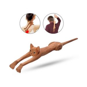 Gratte-Dos &Agrave; Long Manche En Forme De Chat Fantaisiste &iquest; Masseur Multi-Usages En Bois Durable Pour Les D&eacute;mangeaisons Et Le Confort, Parfait Pour Tous Les &Acirc;ges - Neuf