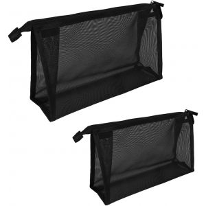de Toilette de Voyage Sac à cosmétiques avec Fermeture à glissière Mesh Articles de Maquillage Organisateur Sacs pour Hommes et Femmes SoportNatationCamping (2 Tailles Noir) - Neuf