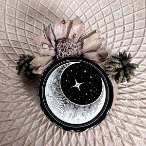 sticker personnalisé - noir - lune - fait main - Neuf