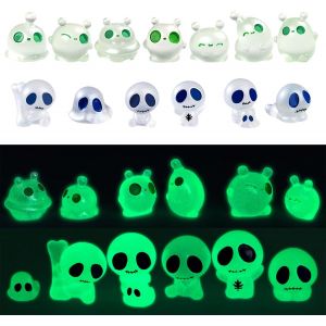 Mevronisshop-13 Pi&egrave;ces Mini Figurine Fant&ocirc;mes, Mini Lumineuses En R&eacute;sine, Lumineux En R&eacute;sin, Pour Plantes En Pot, Jardin Miniature, Chambre &Agrave; Coucher, Halloween - Neuf