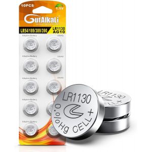 Lot de 10 Piles Bouton alcalines AG10 LR1130 1,5 V sans Mercure - Neuf