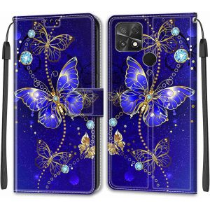 MEVRONISSHOP-Coque pour Xiaomi Redmi 10C / Redmi 10 Power/Xiaomi Poco C40, Cuir &agrave; Rabat Housse de Antichoc Portefeuille &Eacute;tui pour Xiaomi Redmi 10C / Redmi 10 Power/Xiaomi Poco C40 - Neuf