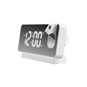 Réveil électronique à projection numérique à LED, noir - Neuf
