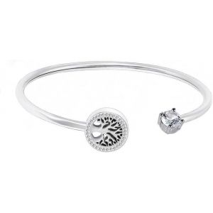 Eryi-Bracelet Arbre De Vie Pour Femme, Charms Réglable Bracelets D'amour Arbre De Vie Amitié Bracelet, Bracelet Jonc En Argent Bracelet Pour Les Filles, Zirconium Bracelets Réglable Pour Femmes Cadea - Neuf