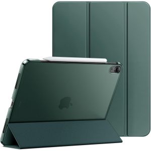 Coque Pour Ipad Air 13 Pouces M3/M2 (2025/2024), &Eacute;tui Housse Arri&egrave;re Rigide &Agrave; Support Fine Intelligente Avec Veille/R&eacute;veil Automatique (Vert Nuit) - Neuf