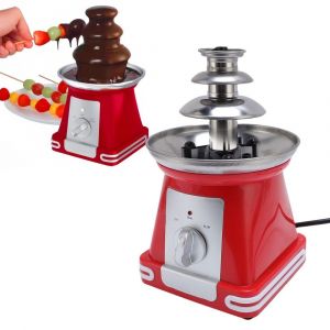 (US Plug 110V)Mini Fontaine à Chocolat à 3 Niveaux En Acier Inoxydable OB - Neuf