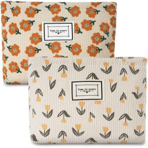 KALANKA-Trousse de Toilette Voyage, Trousses de Maquillage en Toile, Trousse Maquillage Femme, Cosmétiques à Glissière Portable, Sac de Organiseur Cosmétique Sac de Maquillage Femme - Neuf