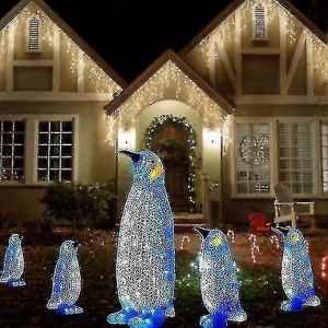 No&euml;l Inlit Pingouin Acrylique Led Outdoor Indoor De No&euml;l D&eacute;coration - Neuf