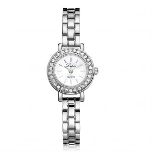 Lvpai Femmes Femme Quartz Montre M&eacute;tal Bo&icirc;tier Analogique Strass Montre-Bracelet Bracelet Argent Cadran Blanc - Neuf
