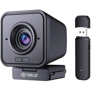 Webcam sans Fil pour PC, 1080P HD Webcam Wireless, Cam&eacute;ra d'ordinateur &agrave; connectivit&eacute; sans Fil pour Vid&eacute;oconf&eacute;rence/Diffusion en Direct/appels vid&eacute;o en Ligne - Neuf