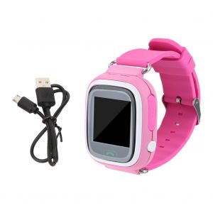 Montre Connectee Q90 Pour Enfants, Ecran Ips Couleur De 1,22 Pouce, Positionnement Gps (Rose) - Neuf