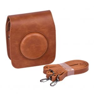 Sacoche pour appareil photo, etui souple avec bandouliere pour Fujifilm SQ10 (marron) - Neuf