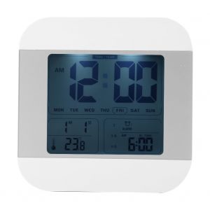 HJLIAN Reveil numerique avec ecran LCD, fonction Snooze intelligente et veilleuse douce (orange) - Neuf