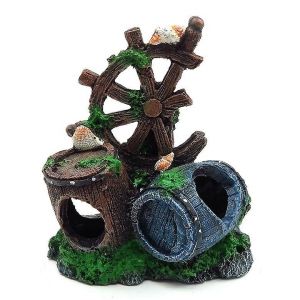 Grotte d'aquarium décorative - ne se fanera pas - Aménagement paysager robuste et durable pour le bureau à domicile - Wind Whe - Neuf
