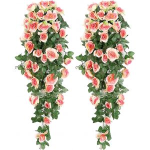 Plante Artificielle, 2 Pcs Couleur Champagne Artificielle Rouge Pour Maison Hôtel Bureau Mariage Jardin Artisanat Art Déco (Couleur Champagne)[MAC920302] - Neuf