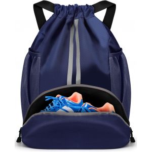 Acdsgd-Sac De Sport Cordon Sac &Agrave; Dos De Sport Piscine Avec Cordon De Serrage R&eacute;glable &Eacute;tanche Avec Compartiment Chaussure Pour Homme, Femme, Enfant Et Adolescent - Neuf