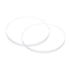 Kal-2pcs Verre De Montre En Cristal Transparent 23mm De Diamètre, 2mm D'épaisseur, Rond, Plat, En Verre Minéral De Haute Transmittance, Pièce De Rechange Pour Réparateur De Montres - Neuf