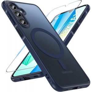 Kal-Coque Pour Samsung Galaxy A16 5g/4g Avec Magsafe, Magnétique Coque Samsung A16 5g Avec Verre Trempé, Antichoc Protection Caméra Protecteur Etui Housse Case Pour Samsung Galaxy A16 5g (Bleu) - Neuf