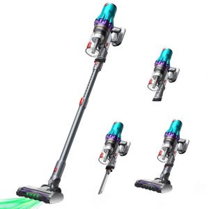 PSS15 Cordless Vacuum Cleaner-Vehicle-Ready Powerful Vacuum with 300W Silent Operation, 35Kpa Pressure, 3 Adjustable Modes, Removable Boom, 2200mAh Battery (50min runtime), SUS+HEPA Filter, Brushless - Neuf