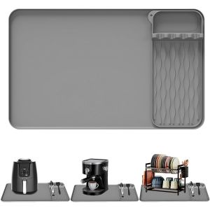 NouvelHorizonstore-Tapis r&eacute;sistant &agrave; la chaleur 40 x 60 cm - Tapis de protection contre la chaleur pour friteuse &agrave; air - Tapis en silicone ignifuge pour plans de travail de cuisine, tapis sous machin - Neuf