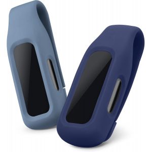 2x Clip Compatible Avec Fitbit Inspire 3 / Inspire 2 / Ace 3 - Support De Rechange Pour Fitness Tracker Noir-Bleu Fonc&eacute; - Tracker Non Inclus - Neuf