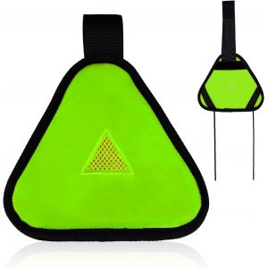 Acdsgd-Triangle R&eacute;fl&eacute;chissant, Symbole Rendement R&eacute;fl&eacute;chissant Brillant Avec Sangle Adh&eacute;sive Magique Triangle S&eacute;curit&eacute; Pour Sacs Dos V&eacute;lo, Diff&eacute;rentes Sc&egrave;nes, Plusieurs M&eacute;thodes Fixation - Neuf