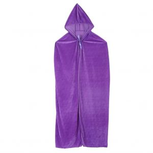 Long Capuche Cape Cape Cloak Costume Pour Cosplay Noël Halloween(Violet 110cm) - Neuf