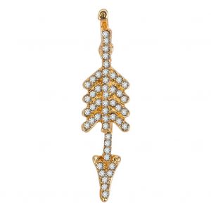 Boucles D'oreilles A Tige En Strass Pour Femme, Bijoux De Fete De Mariage, Fleches Separees (Or) - Neuf