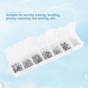 Kit De Fabrication De Bijoux, 340 Pieces/Boite, Boucles D'oreilles, Colliers Et Bracelets (Argent) - Neuf