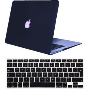 Coque solide pour MacBook 33,02 cm/ 38,1 cm au toucher doux satiné avec protège-clavier en silicone Macbook Pro 13"" with CD-Rom (A1278) Frosted Black - Neuf