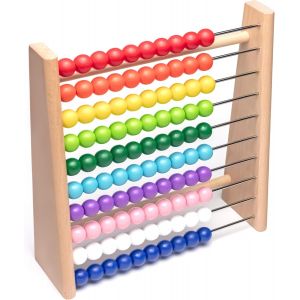 Ulteronixshop-Montessori Abacus Math&eacute;matique 1-100 Nombres Tableau Gar&ccedil;on et Fille, Enfants &agrave; Partir 3 Ans, Planche Trier &Eacute;ducatif, Jouets en Bois Apprends &agrave; Compter, Maths Boulier, Motrices, Chiffre - Neuf