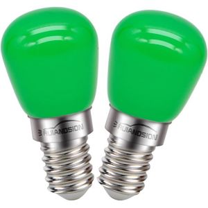 Ampoule Led E14 220v Ampoules De Réfrigérateur De Remplacement Pour L'appareil Réfrigérateur Cooker Hood,Vert (Pack De 2) - Neuf