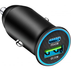 Chargeur Allume Cigare Usb, 75w Usb Allume Cigare [45w Pd & 30w Qc 3.0] Chargeur Voiture Usb C, Rapide Prise Apour Iphone 15 14 13 12 Pro Max Galaxy S23 S22 Note Ipad Laptops Macbook - Neuf
