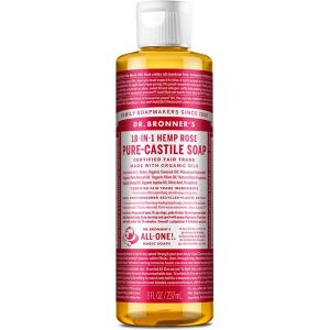 Dr Bronner Rose Castille Savon Liquide, 240 Ml - Neuf