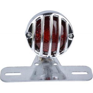 Feu Arri&egrave;re De Moto Argent&eacute;, Feu De Freinage Universel 12 V, Style R&eacute;tro, Avec Support De Plaque D'immatriculation Pour Motos Et V&eacute;los Modifi&eacute;s - Neuf