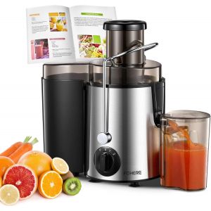 SUBZONAL-Centrifugeuse Extracteur de Jus, 400W Centrifugeuse Fruits et Legumes &agrave; 3 Vitesses, Bec Anti-goutte, Grand Bouche en Acier Inox, Sans BPA Pichet &agrave; Jus et Recette de Jus - Neuf
