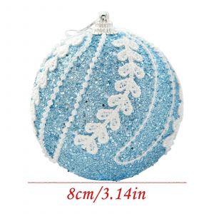 arbre de no&euml;l Bleu D&eacute;coration d'Arbre de No&euml;l, Boule de No&euml;l, Boule de Couleur, Tremp&eacute;es dans de la Poudre de Balle, No&euml;l, Ornement, Pendentif Boule de No&euml;l Decoratio - Neuf