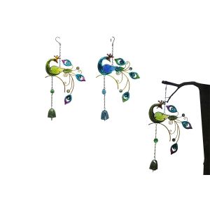 Lot De 2 Carillons &Eacute;oliens En M&eacute;tal En Forme De Ph&eacute;nix, Cloches Suspendues Pour La D&eacute;coration De Jardin. - Neuf