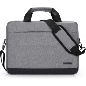 Sacoche Ordinateur Portable pour Homme Femme 15.6-16 Pouces Travail PC Porte Documents avec Bandoulière Ceinture Netbook Ultrabook Compatible avec Macbook Air/Macbook Pro 14-inch A2442.[U770] - Neuf