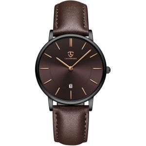 Montres Pour Hommes Ultra Mince Simple Mode D&eacute;contract&eacute;e Analogique Quartz Affichage De La Date Montre-Bracelet &Eacute;tanche Pour Hommes.[J156] - Neuf