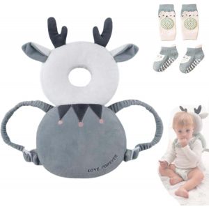 B&eacute;b&eacute; Protection De La T&ecirc;t Securite Casque Bebe Anti Choc Protection Baby Head Protector Casque Protection B&eacute;b&eacute; Protection T&ecirc;te Enfant Sac &Agrave; Dos Tout-Petits(Cerf) - Neuf