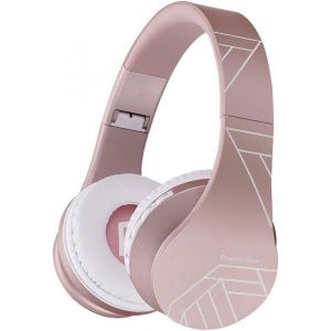 LORANKA-Casque Bluetooth sans Fil, Pliable Casque Audio St&eacute;r&eacute;o, Oreillette Bluetooth avec Micro Int&eacute;gr&eacute;/Micro SD/FM Radio pour T&eacute;l&eacute;phones/PC/Tablettes/TV (Or Rose PL Collection) - Neuf