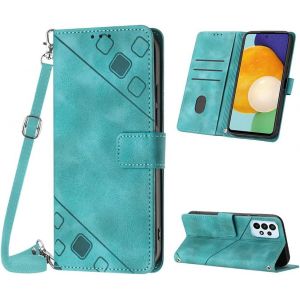 Wqs-Coque Pour Samsung Galaxy A72 4g/5g, Pu Leather Flip Portefeuille &iquest;&iquest;Tui En Cuir, [3 Porte Cartes] [Fermeture Magn&iquest;&iquest;Tique] [Bandouli&iquest;&iquest;Re R&iquest;&iquest;Glable] Coque Pour Samsung A72 4g - Vert - Neuf
