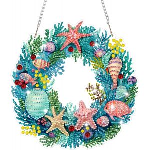 Oayew-Diamond Painting Pendentif Étoile De Mer, Diy Guirlande Forme Spéciale Diamant Painting Suspendus Avec Chaîne, 5d Peinture Diamant Strass Point De Croix Painting Pour Murale Décoration - Neuf