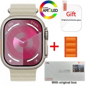 Nouveau Hk11 Ultra 3 Smartwatch 2025 49mm Amoled 4g Rom Ai Chat Robot Bluetooth R&eacute;seau Appel Horloge Nfc Boussole Montre Intelligente Hommes Femmes - Neuf