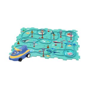 Circuit de voitures &agrave; monter soi-m&ecirc;me avec v&eacute;hicule pour l'apprentissage et le jeu pr&eacute;scolaires - Neuf